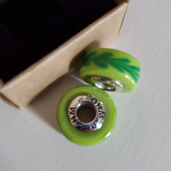 OHM "Trees" Beads - 2 Beads - Picture 2 of 11